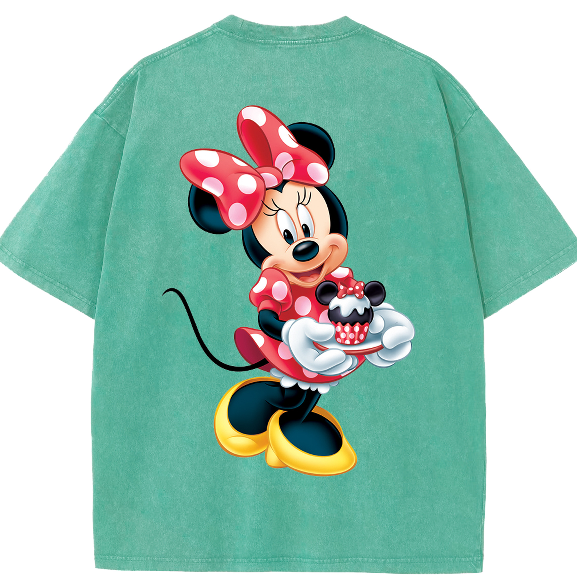 （画像用） ミッキーマウス Mickey Mouse 綿100% ヴィンテージ風 半袖Tシャツ（背面プリント）